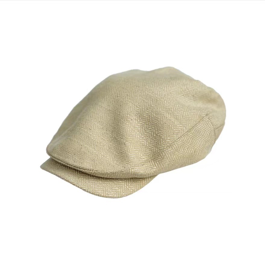 Buy Hot Sale Wool Retro Artist Hat Ear Muff British Classic Vintage Linen Plain Hard Newsboy Beret Caps Hat For Men at wholesale prices