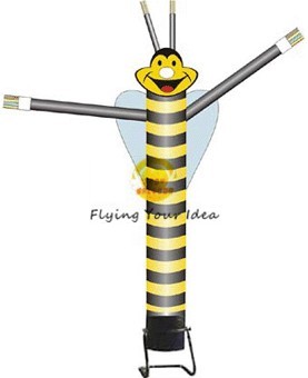 Quality Advertising Single Leg Inflatable Air Dancer 6M , Yellow Bee Sky Dancer For Fair for sale