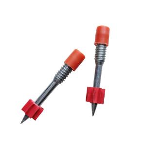 Quality Steel Powder Actuated Fasteners M1/4&quot;-14UNC Thread Drive Pins With Cap for sale