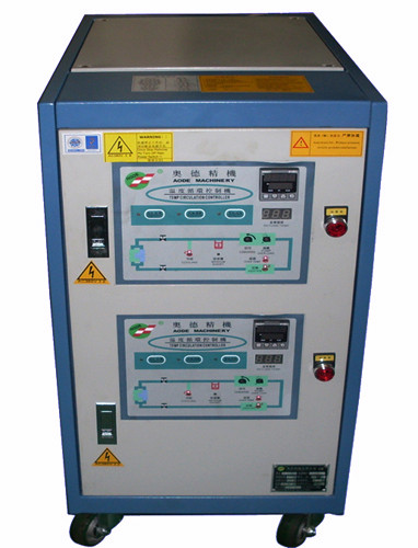 Quality OEM Indirect Cooling Industrial Plastic Oil Temperature Controller Unit 180 °C Equiped with Carton Stapling Machine / for sale