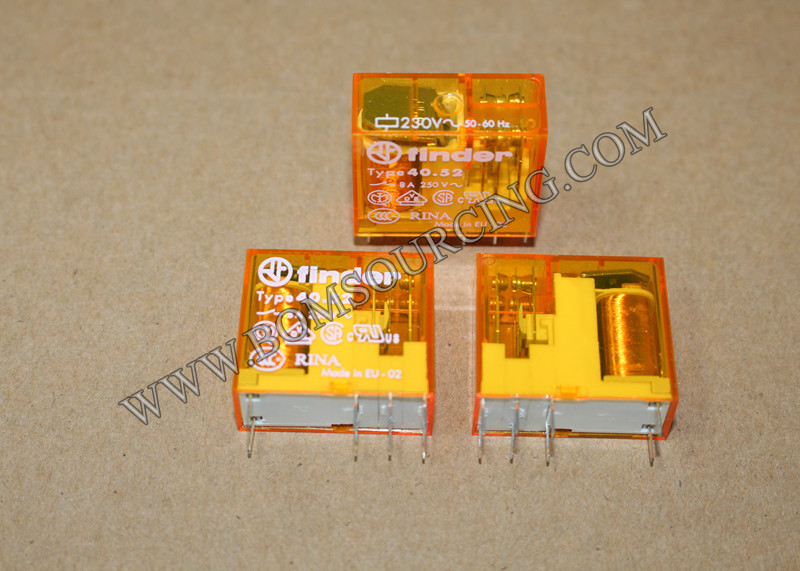 Quality 40.52 Finder Power Relay 8A With 95.95.3SPA Socket 50~60Hz Frequency for sale