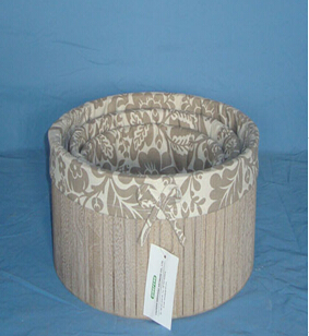 New brown luxury round wooden box with lining