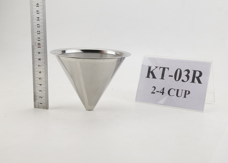 Quality 4 Cup Pour Over Coffee Dripper , Reusable Coffee Filter Cone For Carafes for sale