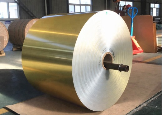 Quality Customized Heat Exchanger Material , Golden Color Coated Aluminium Foil for sale