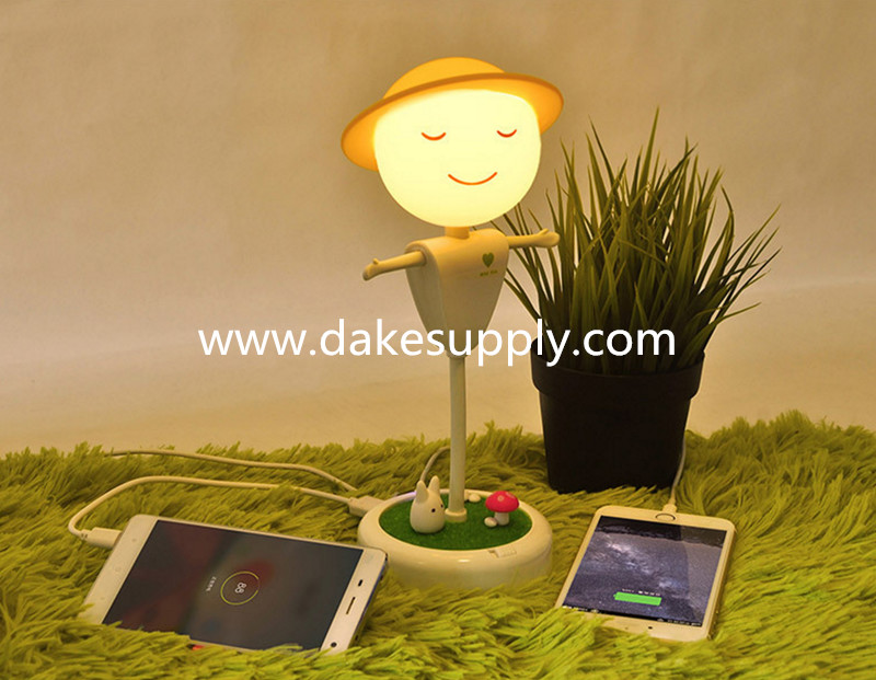 Quality Portable scarecrow mini usb port decorative led night light for baby,kids,children,bedroom for sale
