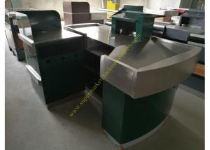 Quality Stainless Steel Supermarket Checkout Counter for sale