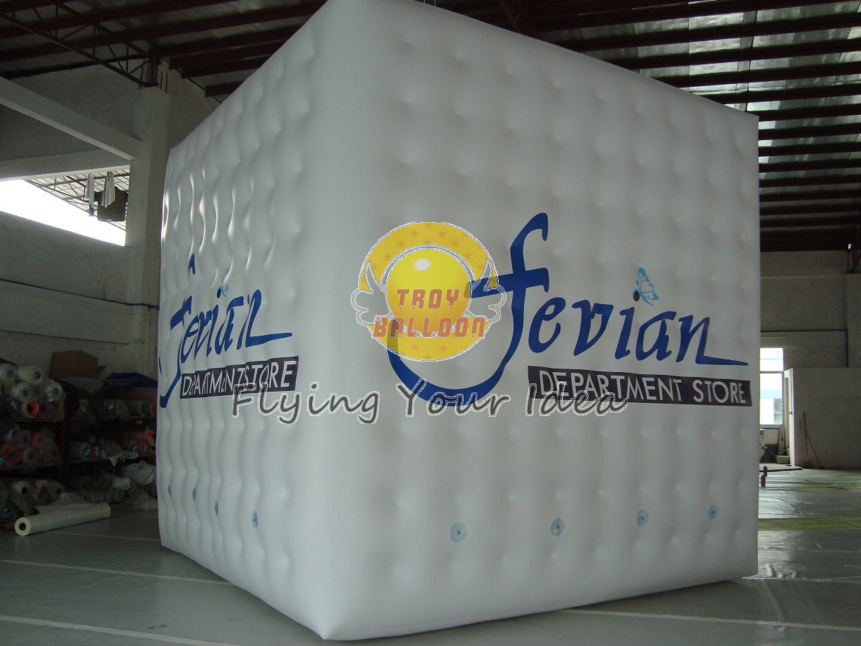 Quality White Fireproof Cube Balloon for sale