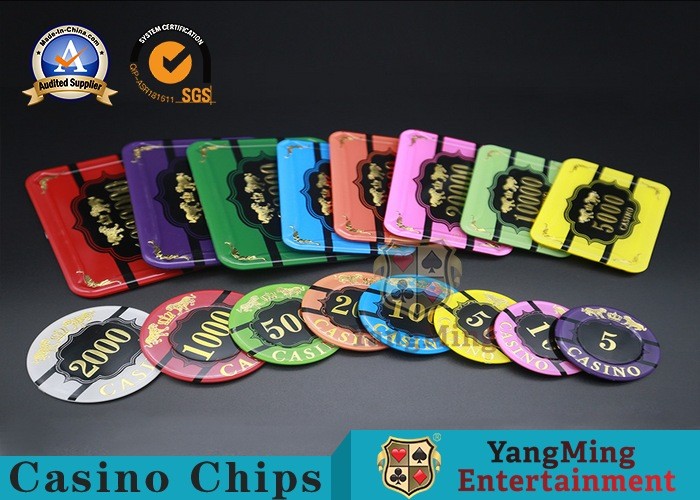 Square Crystal Acrylic Poker Chips With Custom Logo / Super Touch Texture Poker Plaque