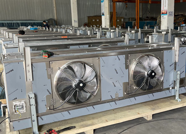 Quality Two fans Air Condenser Cooler Condenser Use for Vegetable Refrigeration for sale
