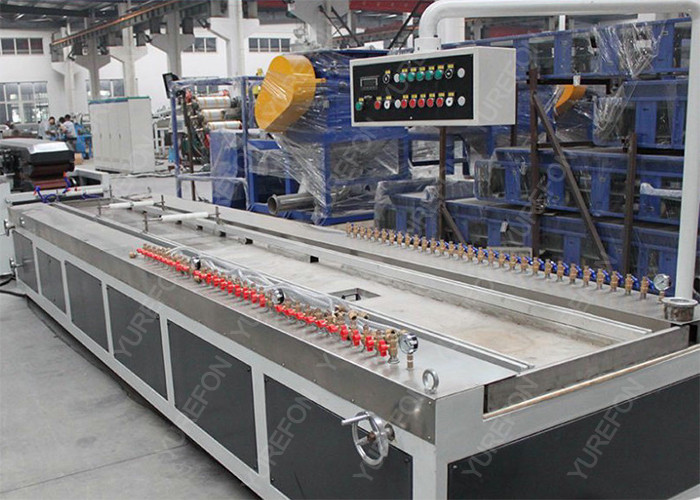 Quality Wood Plastic Composite WPC Profile Extrusion Line Stable Running 20 M Twin Screw for sale