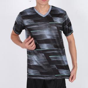 Quality Patterned Breathable 140gsm Fabric Mens V Neck T Shirt For Summer for sale