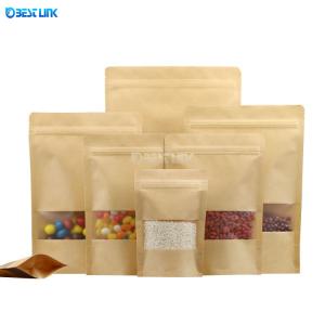 Quality Kraft Coffee Standing Pouch Anti Leakage Food Foil Kraft Paper Bags for sale