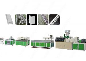 Quality Conical Twin Screw PVC Profile Extrusion Line , Stainless Steel Plastic Corner Production Machine for sale
