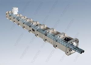 Quality Co Rotating Parallel Twin Screw Plastic Extruder High Hardness For PET HDPE PP for sale