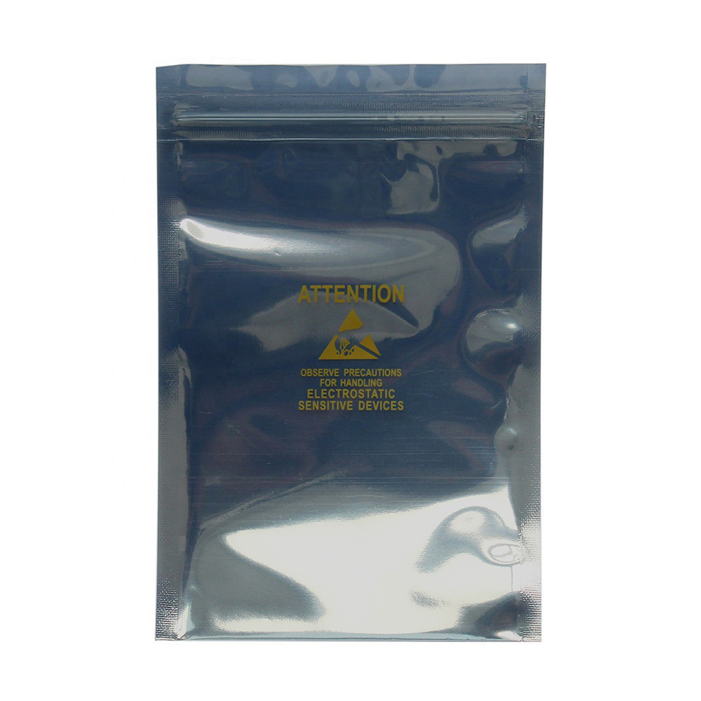 Quality Laminated 4x4 Inch Open Top Ziplock ESD Anti Static Bags for sale