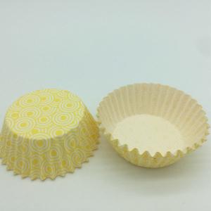 Yellow Cwedding Cupcake Holders , Greaseproof Paper Muffin Cases Cups Wrappers