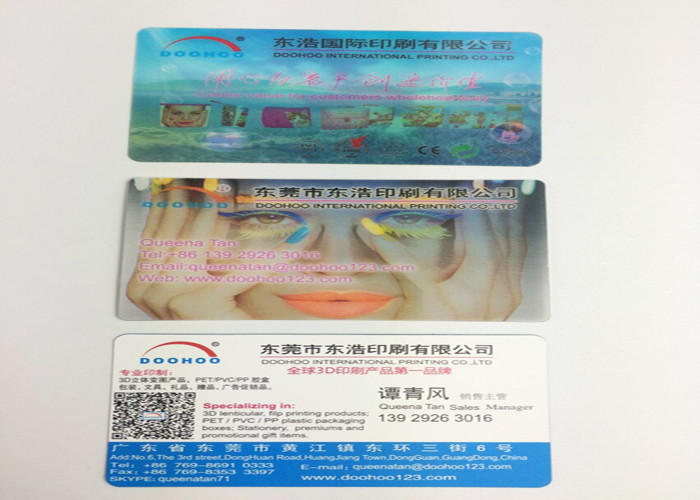 Quality OEM PP / PET 3D Lenticular Business Cards , 3D Printing Business Cards for sale