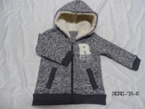 Quality Twisted Knitted  Brushed Inside Boys Grey Cardigan With Side Pocket for sale