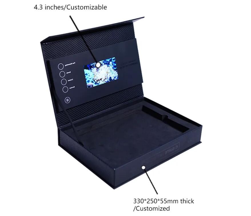 Quality 4.5/5/7/10.1 inch HD LCD video gift box custom print lcd video box for corporate marketing for sale