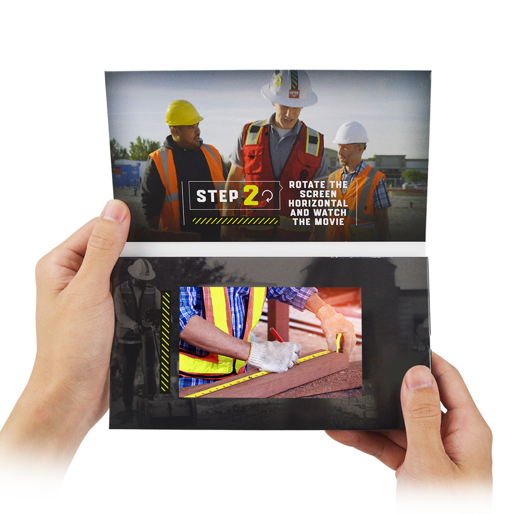 Quality 5 Inch digital lcd tft screen video brochure catalogue custom print LCD brochure for sale
