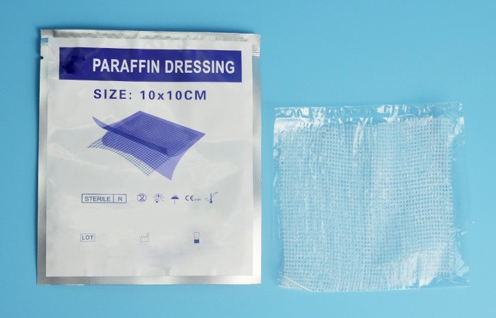 Quality Soft Sterile Paraffin Gauze Dressing , Surgery Wound Care Vaseline Gauze Pad for sale