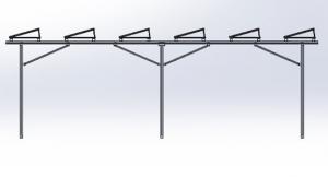 Quality PV Energy Carport Solar Systems Silver Pre Assembled Agricultural Greenhouse Brackets for sale