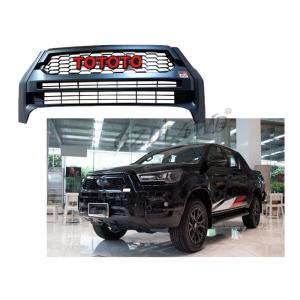 Quality Matte Black Front Grill Mesh Auto Bumper Body Kit For Toyota Hilux Revo Rocco Upgrate Gr for sale
