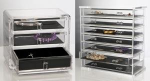 Quality clear Quick Delivery Acrylic Jewelry Box With customer's Logo for sale