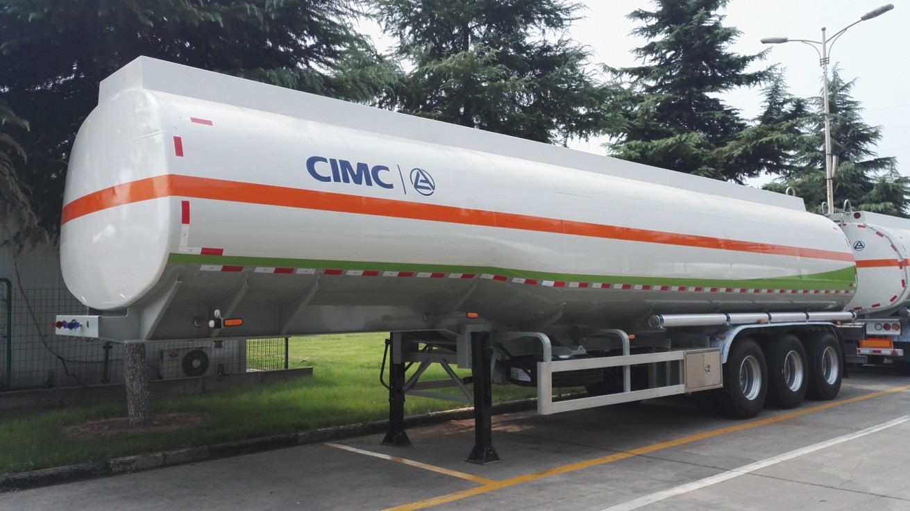 China 45000L Used Stainless Steel Tanker Trailers LINGYU Brand For Oil Transportation on sale