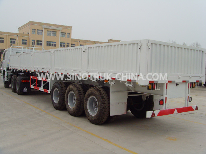 Dropside Lightweight Heavy Duty Semi Trailers With Waterproof Cover And Slider Roof