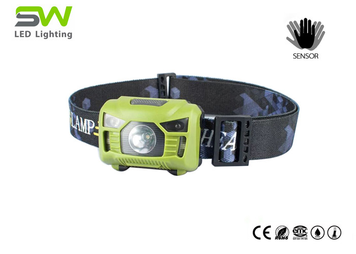 Quality Hand Rechargeable High Lumen LED Headlamp Motion Sensor With SOS Function for sale