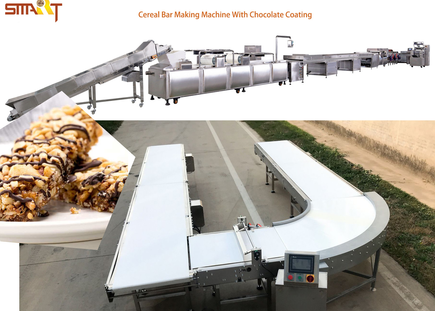 Quality Crispy Peanut Candy Cereal Granola Chocolate Bar Making Machine for sale