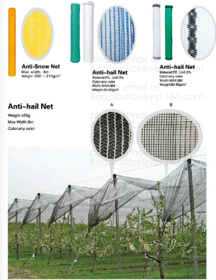 Quality anti-snow net,anti-hai net,plastic-nail,pe clips,awning,shade net,shade sail,fence net,olive net,anti-bee net,grape hous for sale