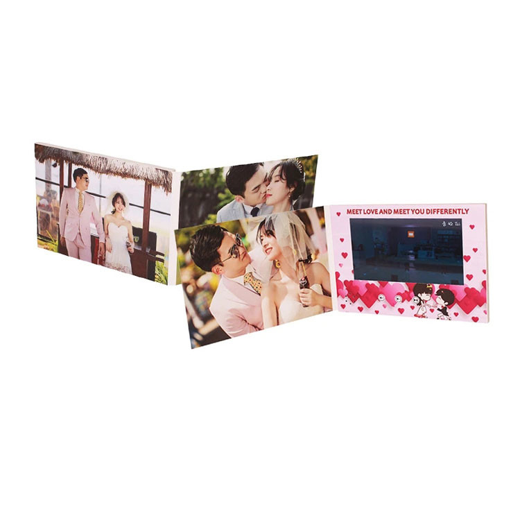 Quality Personalized names LCD wedding photo album video for LCD video greeting card invitation for sale