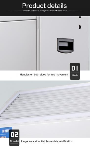 Concealed Ceiling Mounted 2.5L/H Duct Dehumidifier Automatic Defrost