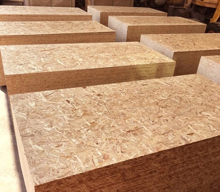 Natural Wood Color Oriented Strand Board 9 - 20mm Thickness With Polished Surface