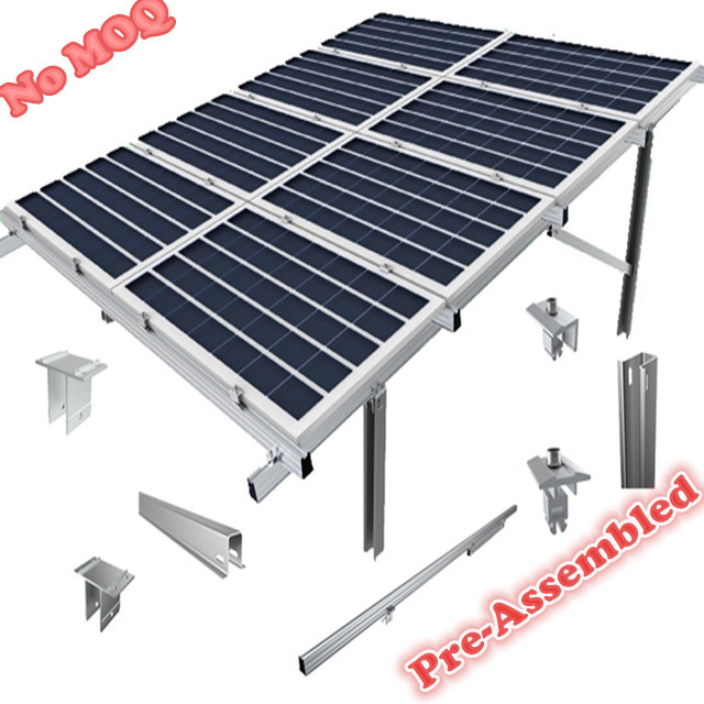 Quality Bracket Aluminum Solar Panel Mounting System Modules Solar Rail Mounting  Solar Panel Pole Mount Brackets   Panel Kits for sale