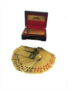 China 24k Engrave Gold foil playing card 87mm * 57mm for business gifts on sale