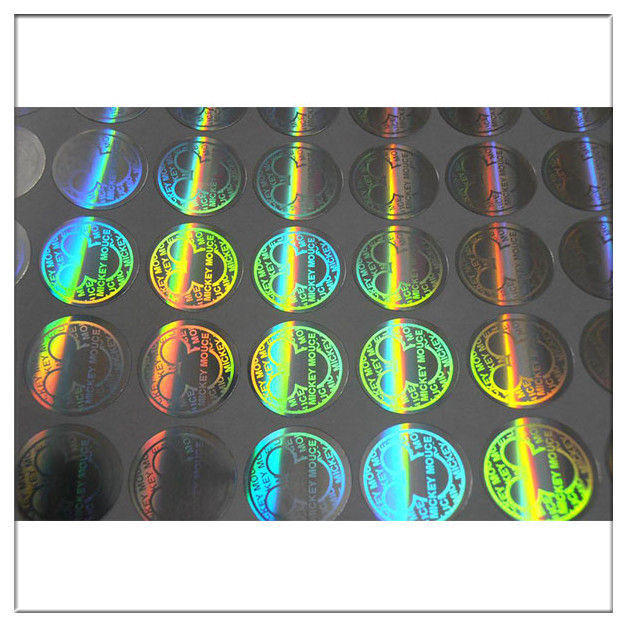 Buy Custom printed round hologram sticker label,  anti tamper security waterproof custom hologram label at wholesale prices