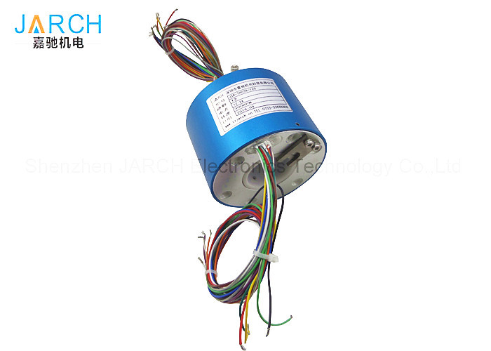 Quality 500Rpm Through Bore High Frequency Slip Ring Connector ID/OD 38.1mm/ 99mm 24 Conductors for sale