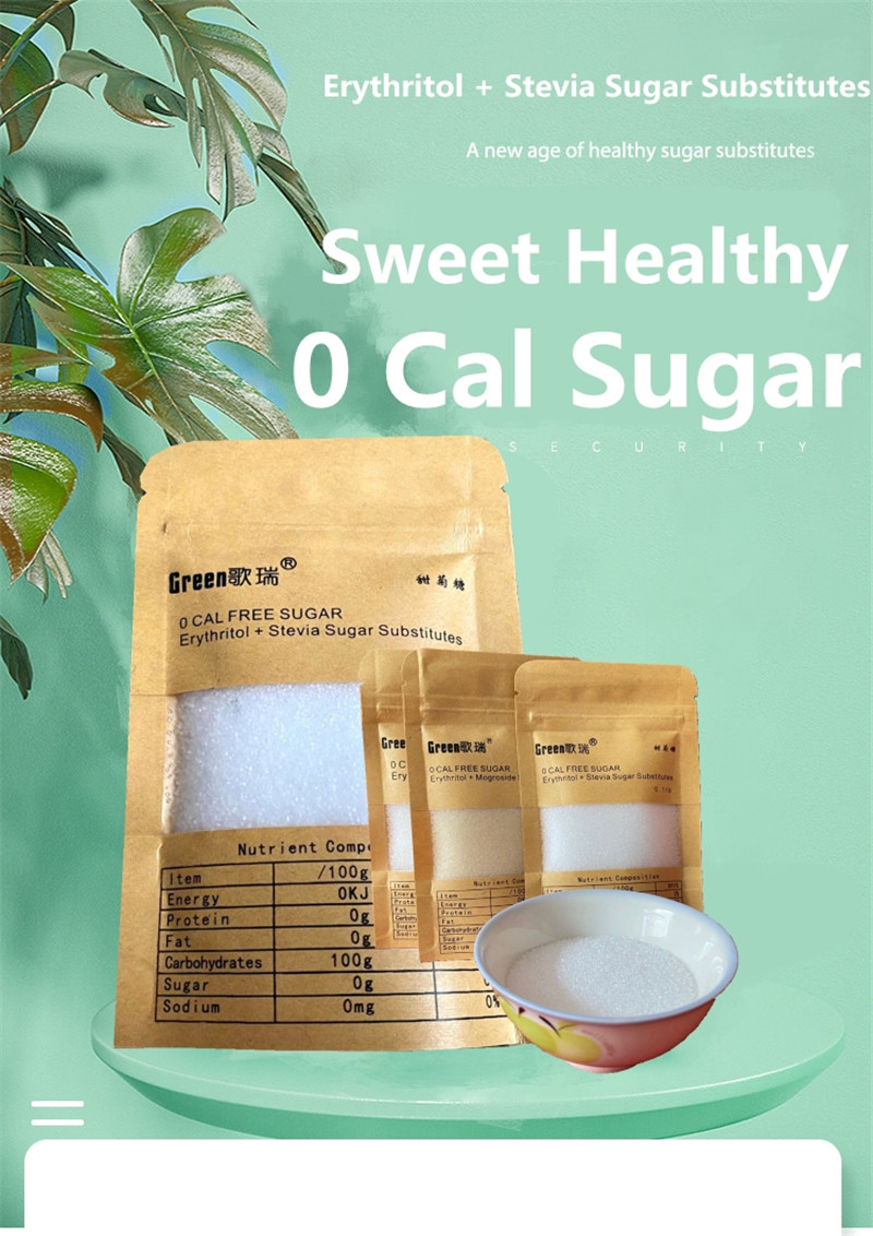 Quality 0 CAL FREE SUGAR Erythritol + Stevia Sugar Substitutes Zero Sweetener 0CAL Sugar All Natural 0.1lb/bag for sale