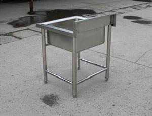 Quality Kitchen Equipment Stainless Steel Display Racks Commercial Single Sink for sale