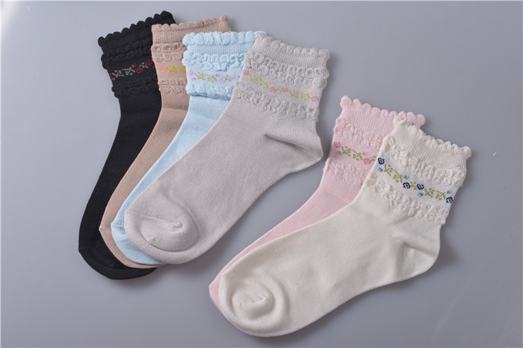 Quality Elastic Persistent Pink Cotton Baby Socks With Long White Gloss Fiber for sale