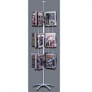 Quality Rotating Flooring Literature Display Stand Metal Rack Shelves for sale