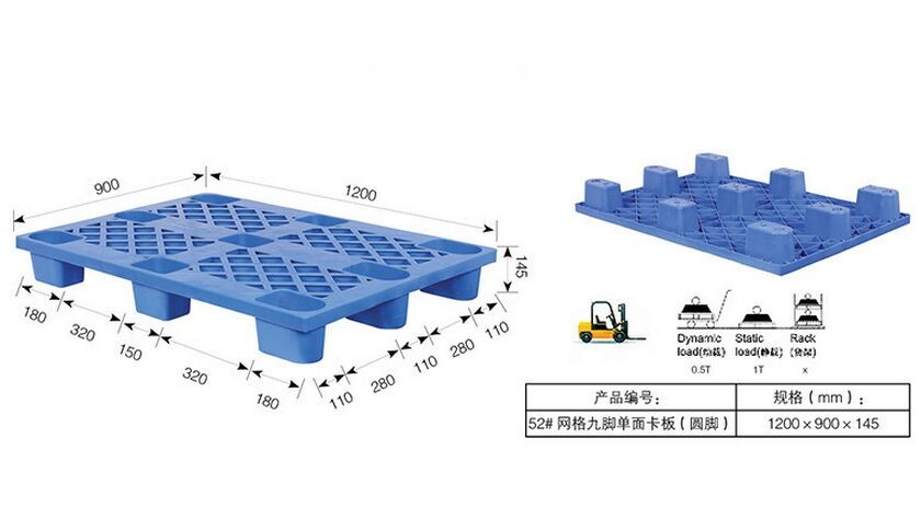 Quality Packing Transport Lightweight Heavy Duty Plastic Pallets for Fruits / Vegetables Storage HDPE Pallet for sale