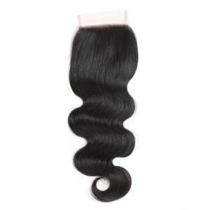 Quality Brazilian Body Wave Swiss Lace Closure 8" to 20" Natural Black Color Virgin Hair Material for sale