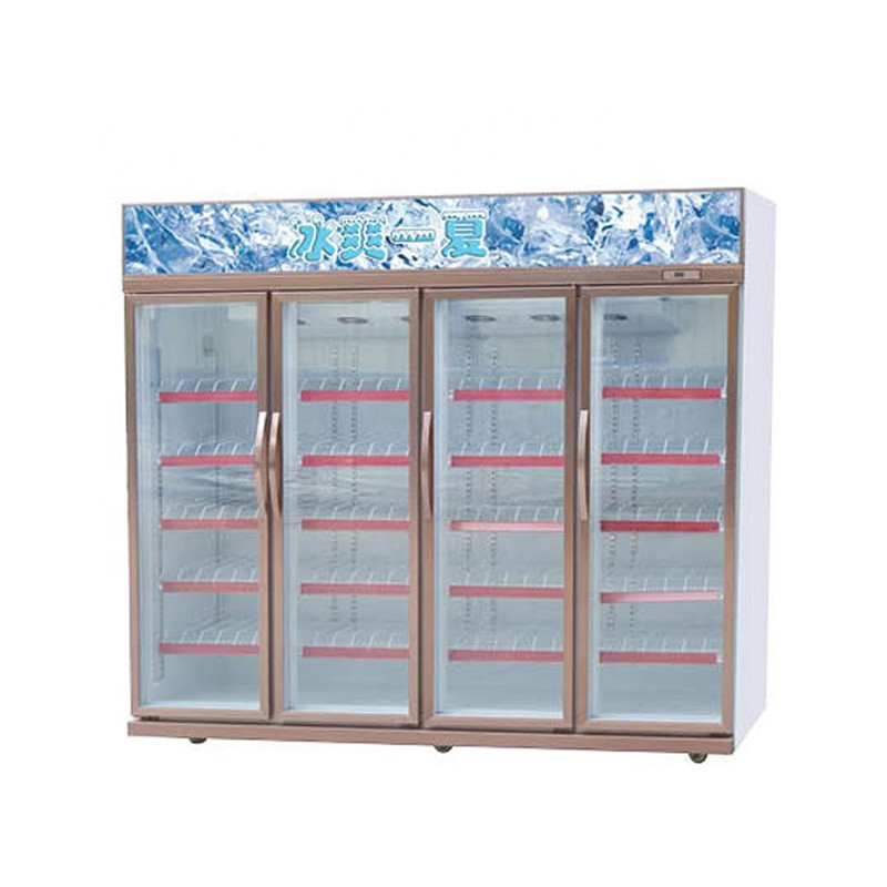 China 600MM 2000MM Upright Display Fridge For Cold Drinks Glass Door Commercial Fridge on sale