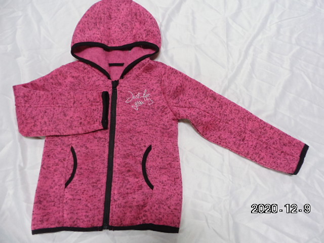 Quality Front Placket Knitting Fabric Size 104 Kids Zipper Jacket For Girls for sale