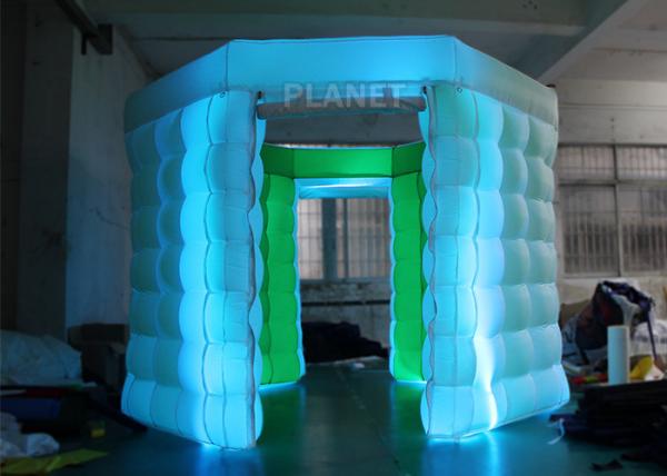 Buy 2 Doors Inflatable Photo Booth Kiosk Diamond Shape With Air Blower at wholesale prices