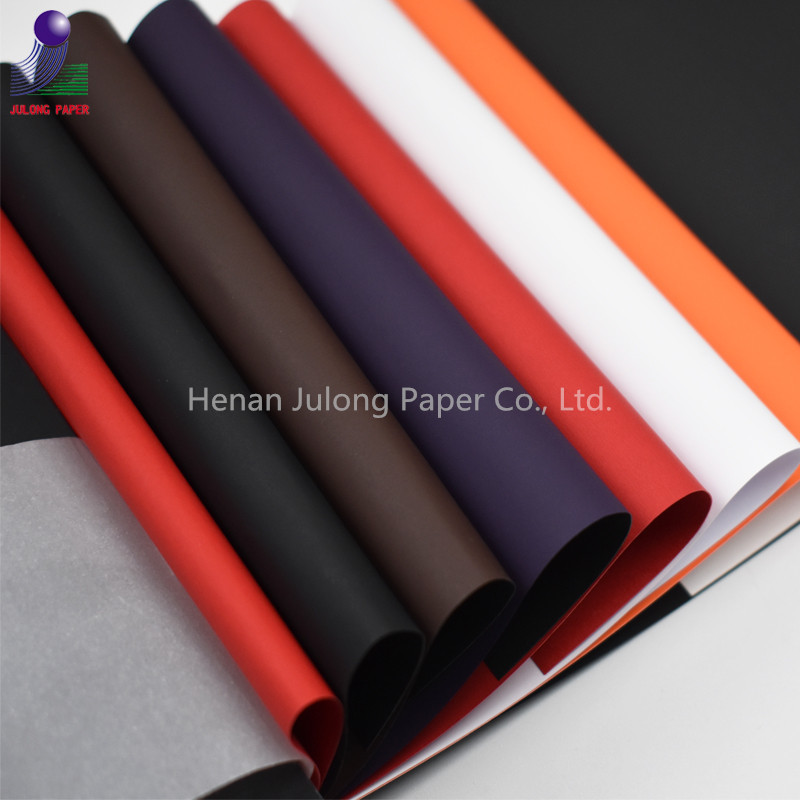 Quality soft touch decorative color flocking paper for sale